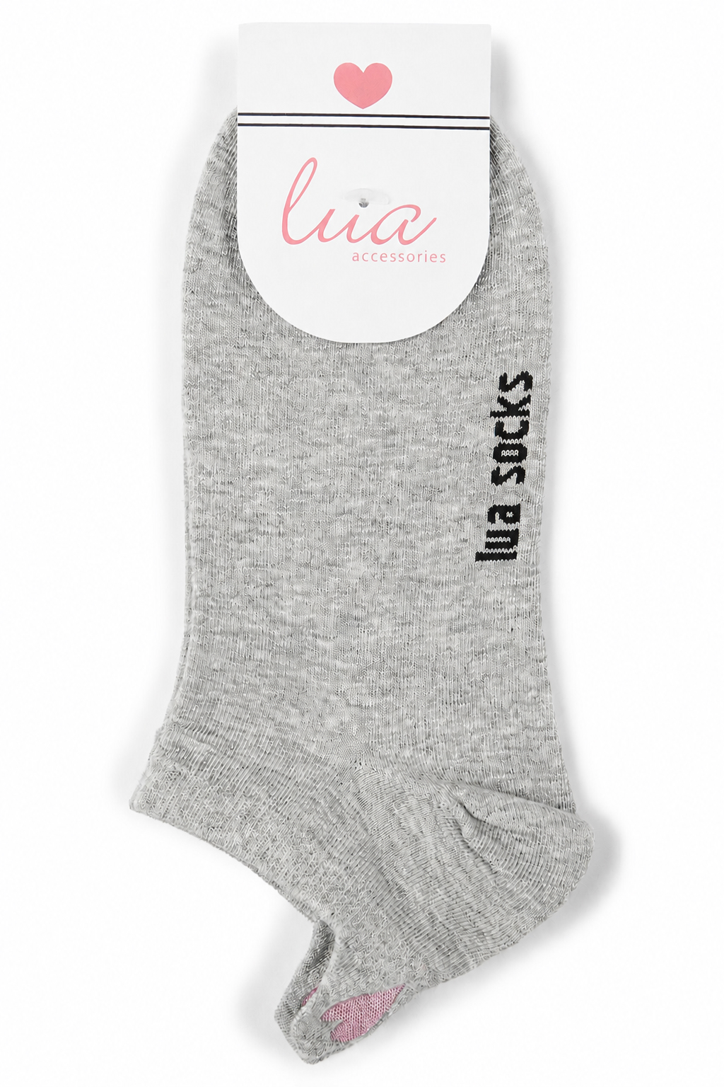 Sneakersocken mit Herz Applikation