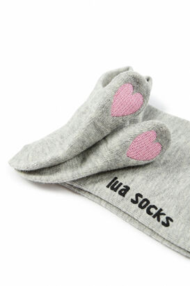 Sneakersocken mit Herz Applikation