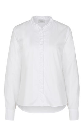 Bluse mit R&uuml;schenbesatz