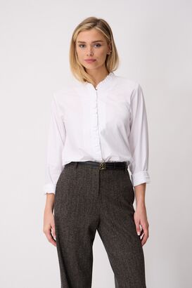 Bluse mit R&uuml;schenbesatz
