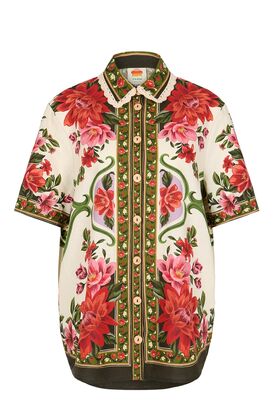 Bluse mit Leinen