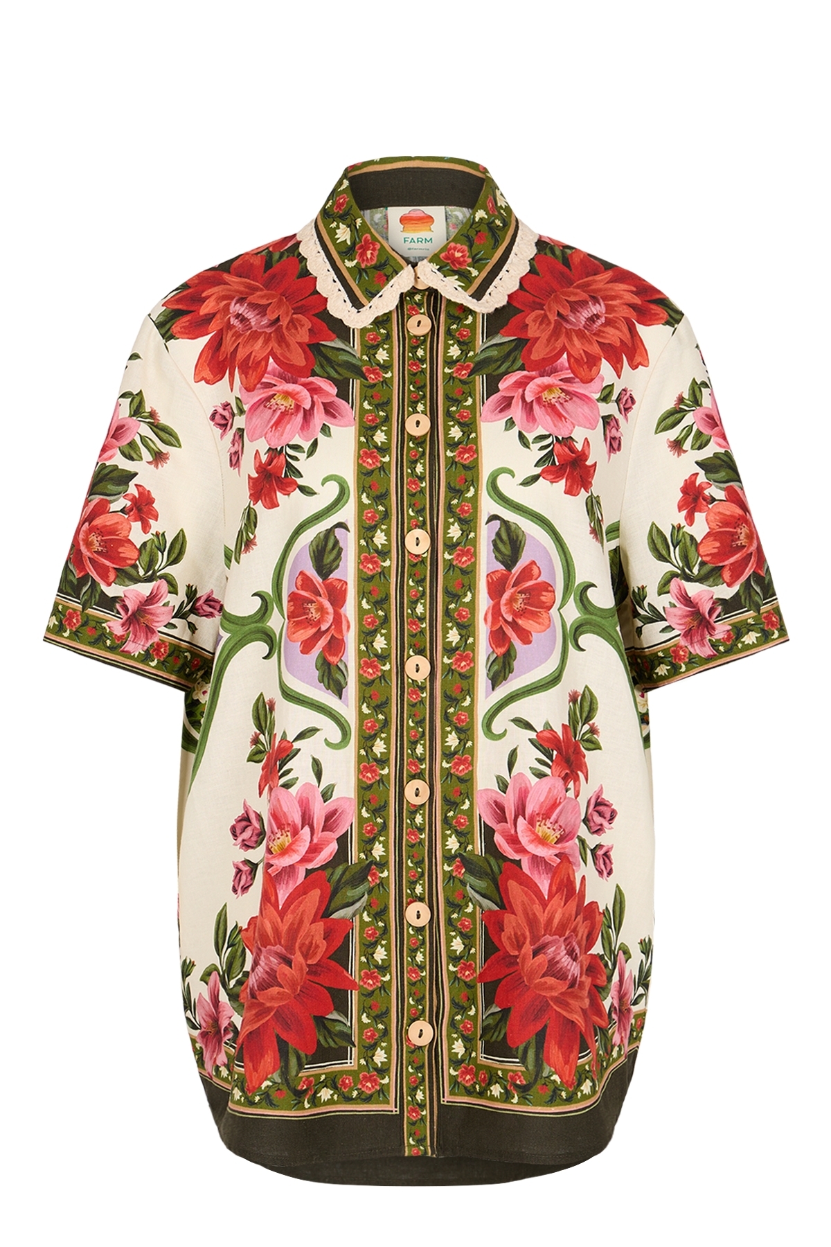 Bluse mit Leinen