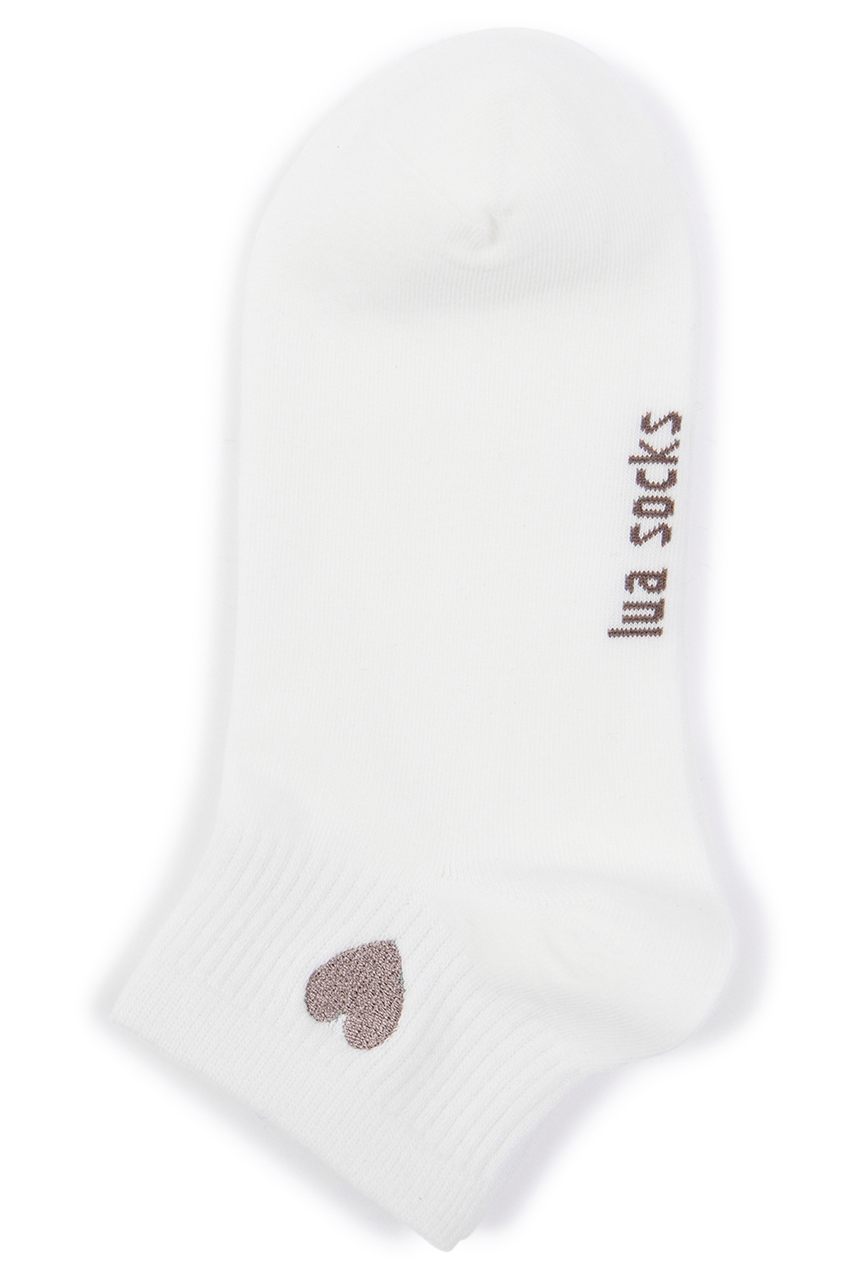 Socken mit Herz Strickerei