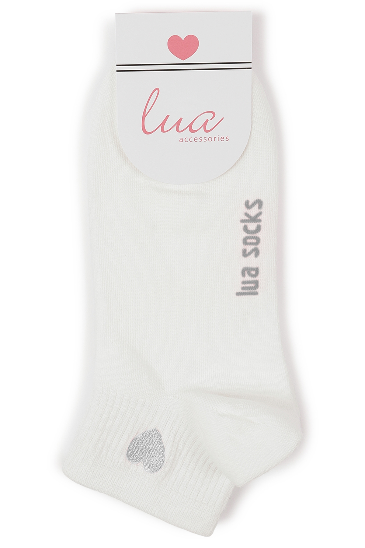 Socken mit Herz Strickerei