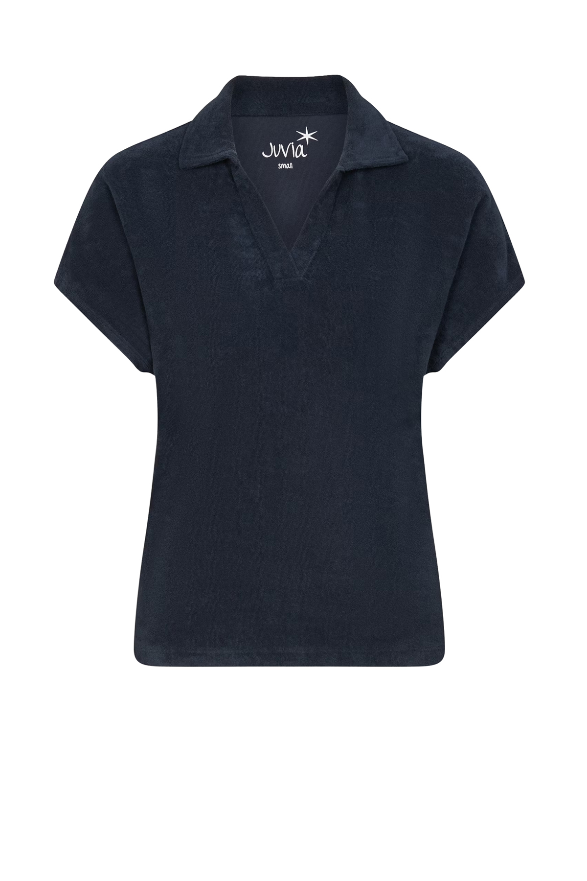 Frottee Shirt mit Polokragen
