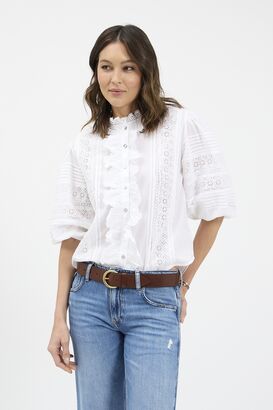 Bluse mit Spitze