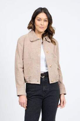Jacke aus Veloursleder
