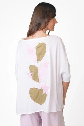 Shirt mit Herz-Applikation