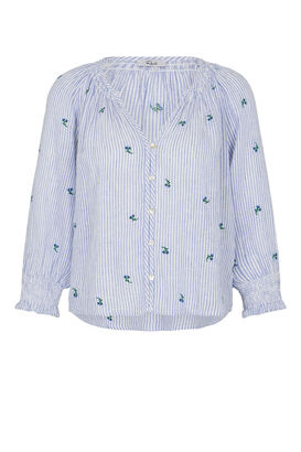 Bluse Mariah mit Leinen