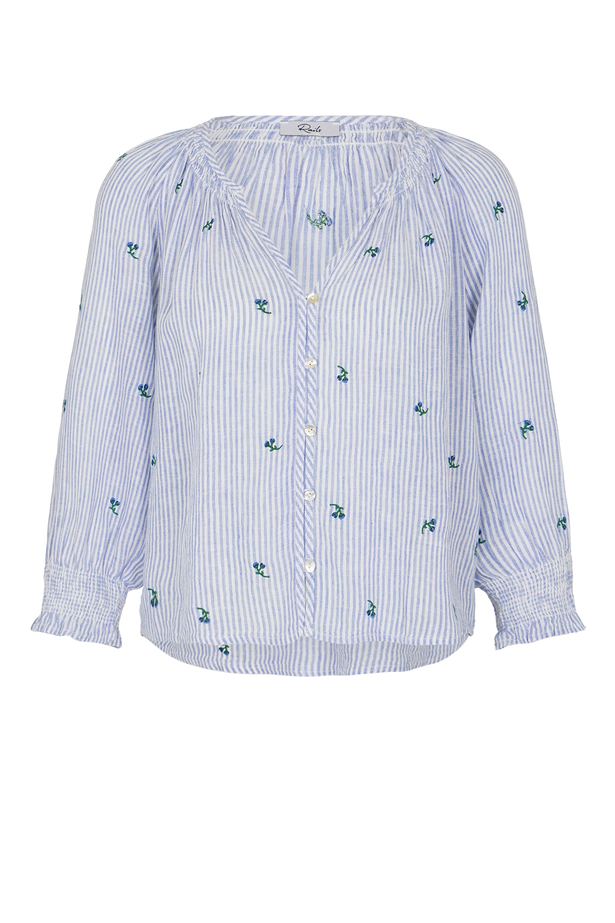 Bluse Mariah mit Leinen