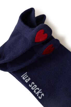 Sneakersocken mit Herz Applikation