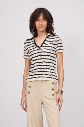 Strickpolo Gillis mit Ajourdetail