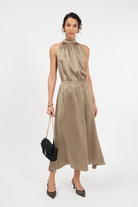 Midi Kleid mit Schluppe