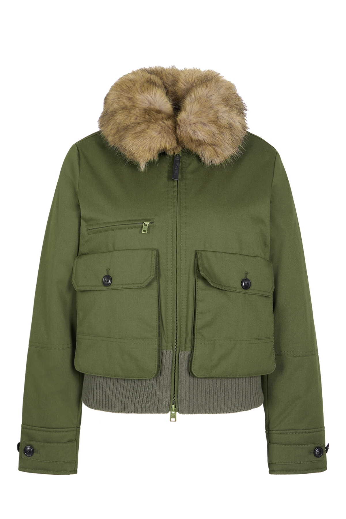 Bomberjacke mit Faux Fur Kragen 