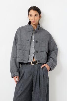 Bomberjacke mit Wolle 