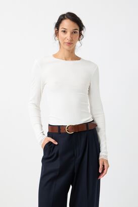 Longsleeve mit Spitzenborte