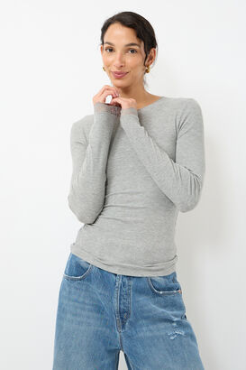 Longsleeve mit Spitzenborte