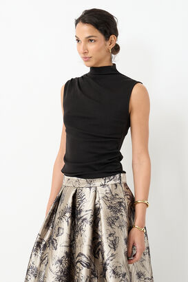 Top mit Wolle und Cashmere 
