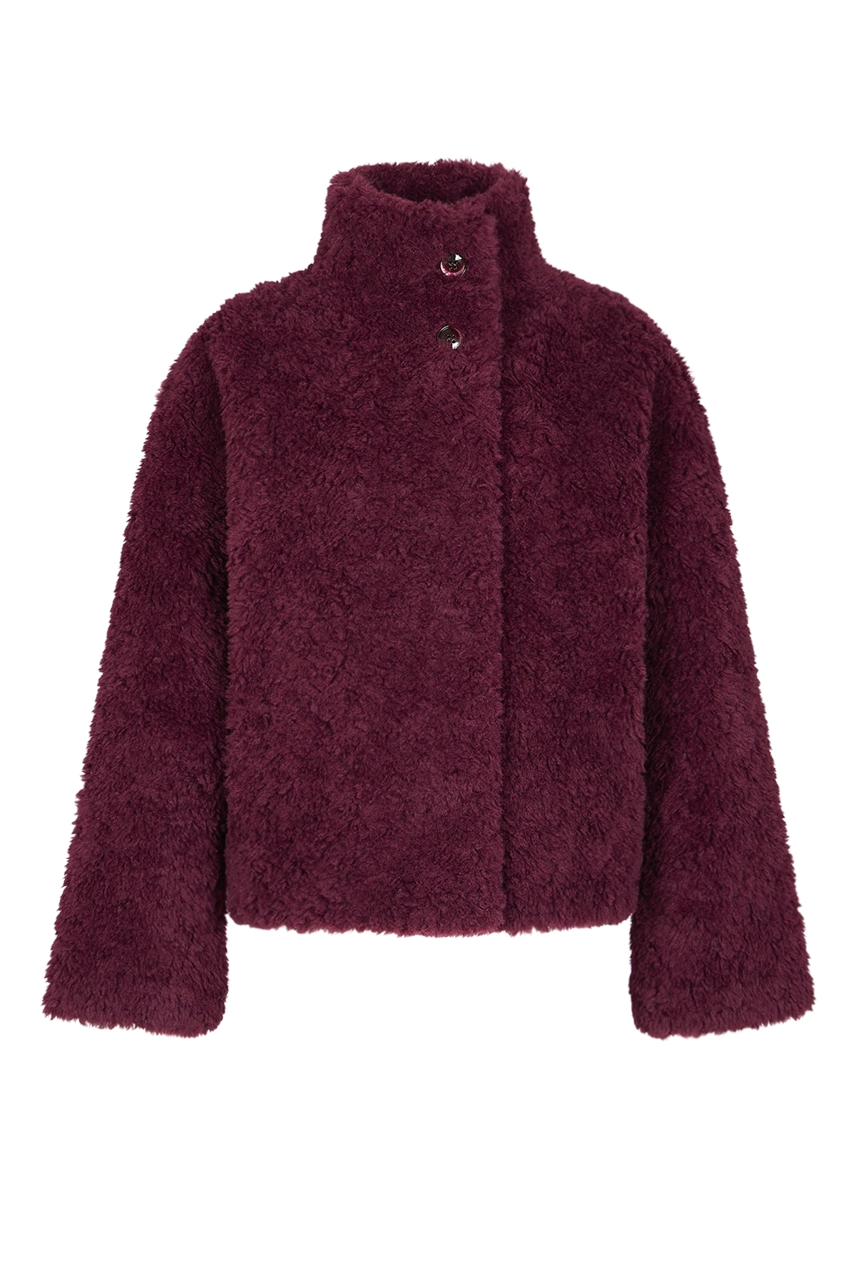 Fake Fur Jacke mit Stehkragen 