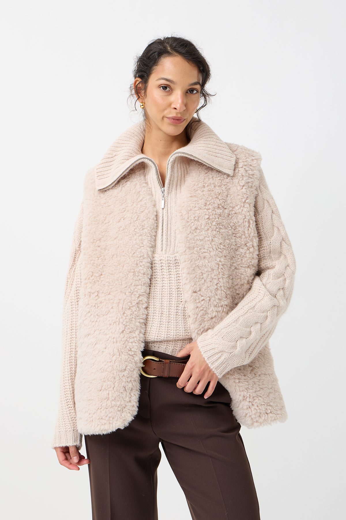 Fake Fur Long Weste