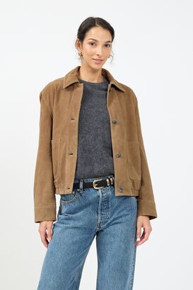 Velours Lederjacke