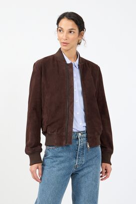 Velours Lederjacke