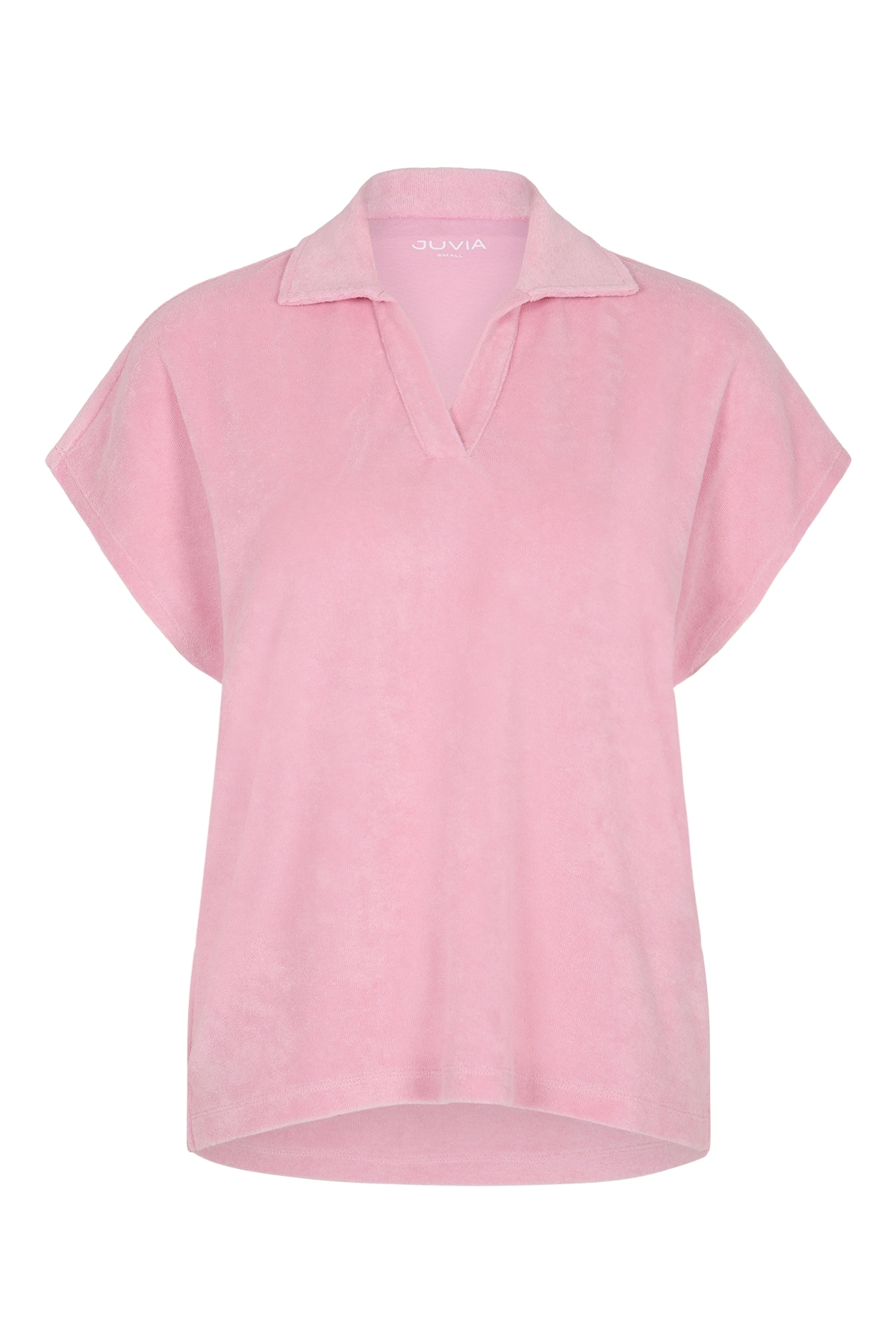 Frottee Shirt mit Polokragen