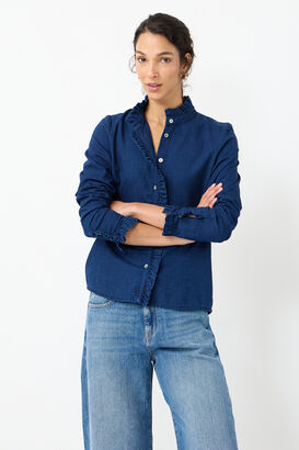 Bluse mit Stehkragen