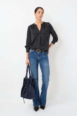 Bluse aus Seidenstretch