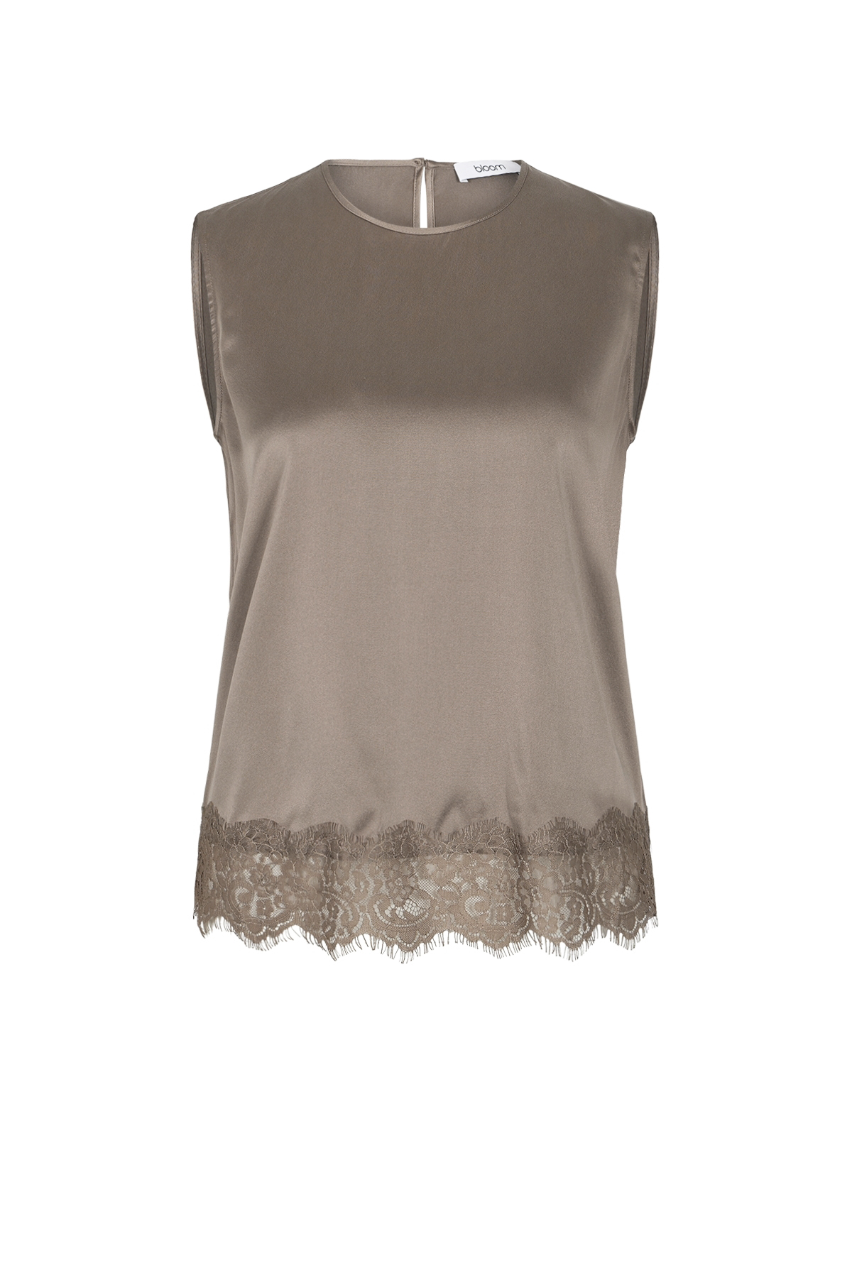 &Auml;rmellose Bluse aus Seidenstretch