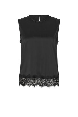 &Auml;rmellose Bluse aus Seidenstretch
