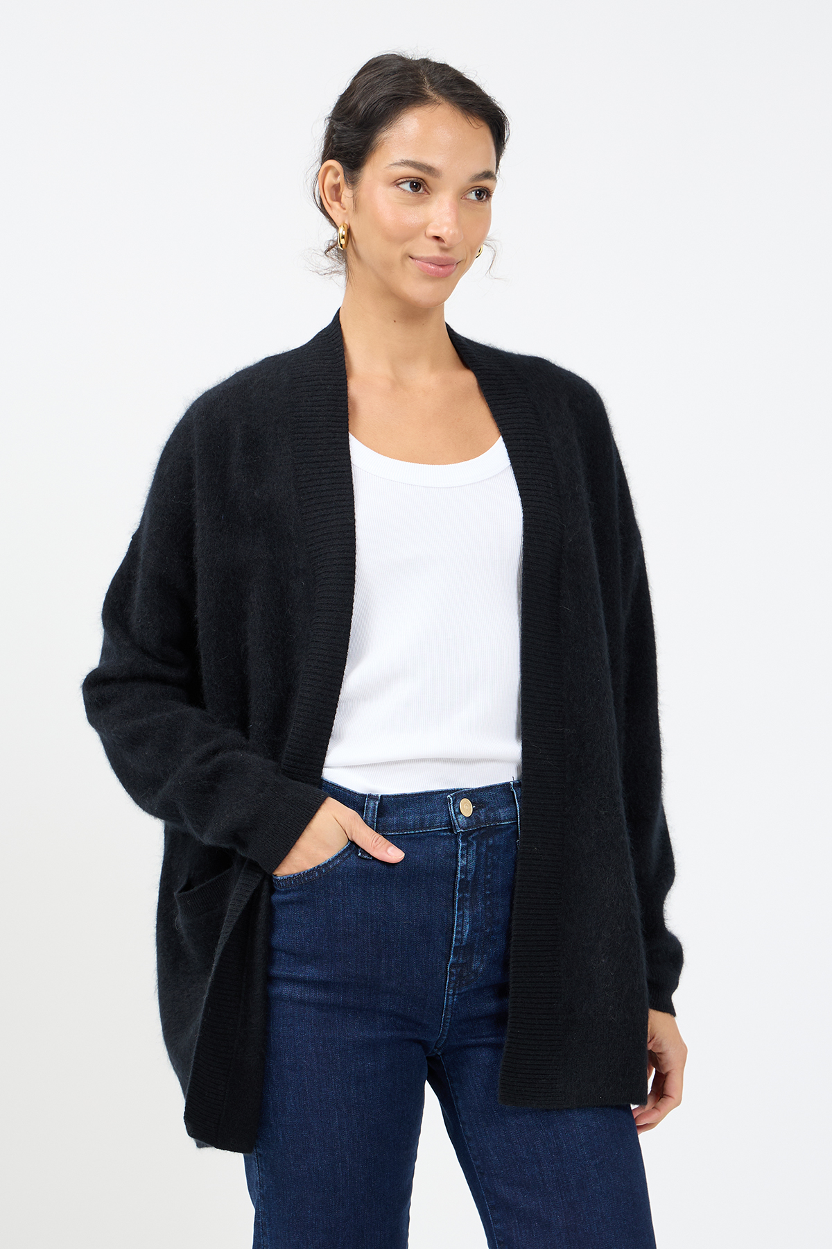 Cardigan aus Mink Wash Wolle 