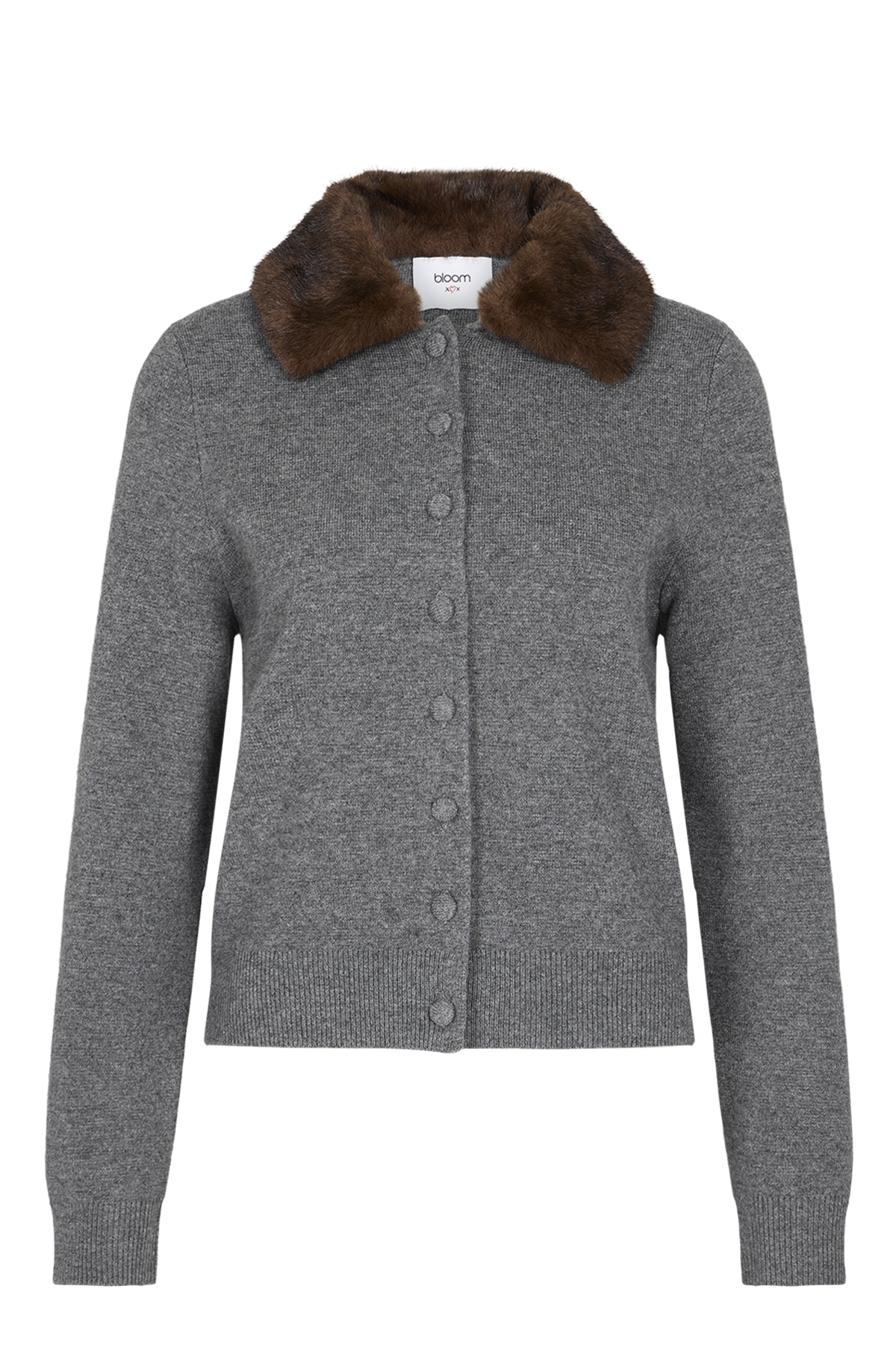 Cardigan mit Fake Fur Kragen