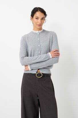 Cardigan mit Spitze