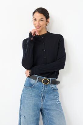Cardigan mit Spitze