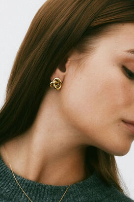 Ohrring Infinity Knot Studs L Gold