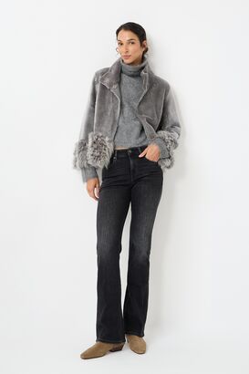 Wendbare Shearling Jacke Anna
