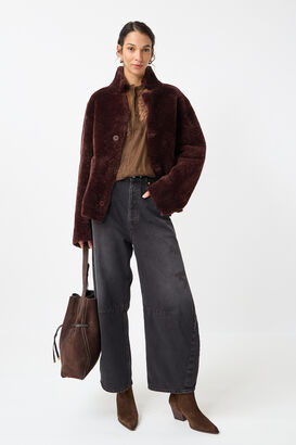 Wendbare Shearling Jacke Alinda
