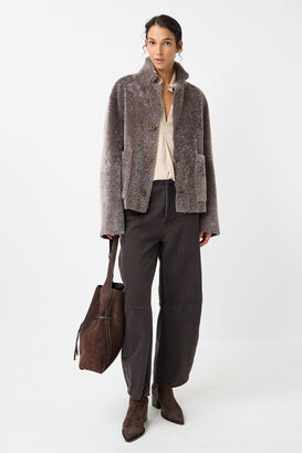 Wendbare Shearling Jacke Alinda