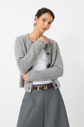 Cardigan mit Alpaka