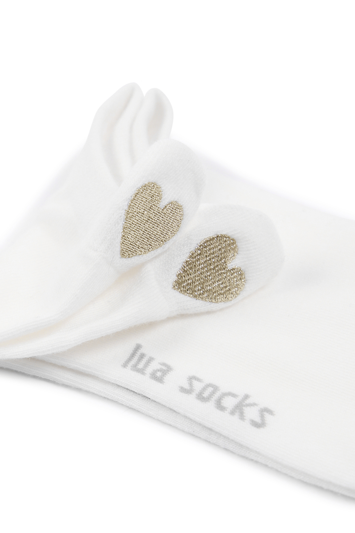 Sneakersocken mit Herz Applikation