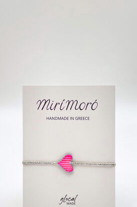 Armband Heart, Neon Pink